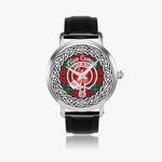 Comyn Scottish Clan Tartan Crest Badge Silver Automatic Watch Size 46mm