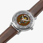 Callander Scottish Clan Tartan Crest Badge Silver Automatic Watch Size 46mm