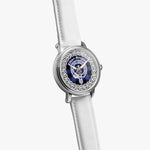 Scottish Angus Modern Clan Tartan Crest Badge Silver Automatic Watch Size 46mm