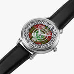 Scottish Baxter Clan Tartan Crest Badge Silver Automatic Watch Size 46mm