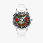 Clan MacGregor Crest & Tartan Knot Sterling Silver Unisex Automatic Watch (Silver) Size 46mm