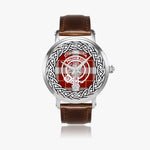 Scottish Macfie Clan Tartan Crest Badge Silver Automatic Watch Size 46mm