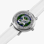 Rollo Scottish Clan Tartan Crest Badge Silver Automatic Watch Size 46mm