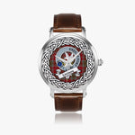 Lindsay Scottish Clan Tartan Crest Badge Silver Automatic Watch Size 46mm