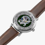 Beveridge Scottish Clan Tartan Crest Badge Silver Automatic Watch Size 46mm