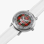 Cruickshanks Scottish Clan Tartan Crest Badge Silver Automatic Watch Size 46mm