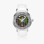 Clephane Scottish Clan Tartan Crest Badge Silver Automatic Watch Size 46mm