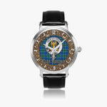 Scottish Falconer Celtic Circle Large Silver Automatic Watch Size 46mm
