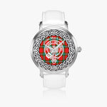 Maclaine of Lochbuie Scottish Clan Tartan Crest Badge Silver Automatic Watch Size 46mm