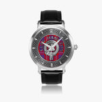 Clan Hamilton Crest & Tartan Knot Sterling Silver Unisex Automatic Watch (Silver) Size 46mm