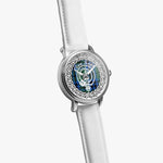 Scottish Keith Clan Tartan Crest Badge Silver Automatic Watch Size 46mm