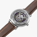 Taylor Scottish Clan Tartan Crest Badge Silver Automatic Watch Size 46mm