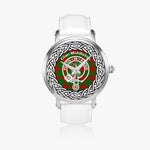 Scottish Middleton Clan Tartan Crest Badge Silver Automatic Watch Size 46mm