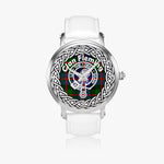 Fleming Scottish Clan Tartan Badge Crest Silver Automatic Watch Size 46mm