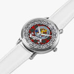 Cumming Scottish Clan Tartan Crest Badge Silver Automatic Watch Size 46mm