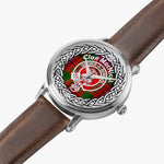 Scottish MacNicol Clan Tartan Crest Badge Silver Automatic Watch Size 46mm