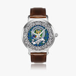 Falconer Scottish Clan Tartan Crest Badge Silver Automatic Watch Size 46mm