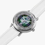 Dean Scottish Clan Tartan Crest Badge Silver Automatic Watch Size 46mm