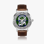 Rollo Scottish Clan Tartan Crest Badge Silver Automatic Watch Size 46mm