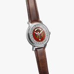 Adair Scottish Clan Tartan Crest Badge Silver Automatic Watch Size 46mm