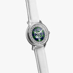 Scottish Oliphant Clan Tartan Crest Badge Silver Automatic Watch Size 46mm