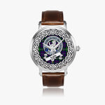 Inglis Scottish Clan Tartan Crest Badge Silver Automatic Watch Size 46mm