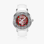 Scottish Allison Clan Tartan Crest Badge Silver Automatic Watch Size 46mm