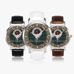 Scottish Farquharson Celtic Circle Silver Automatic Watch Size 46mm
