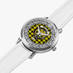 MacLeod of Lewis Scottish Clan Tartan Crest Badge Silver Automatic Watch Size 46mm