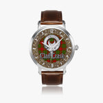 Scottish Leask Celtic Circle Silver Automatic Watch Size 46mm