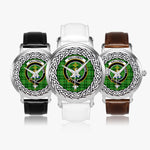 Galloway Scottish Clan Tartan Crest Badge Silver Automatic Watch Size 46mm