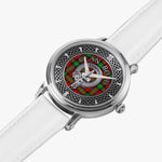Clan Boyd Crest & Tartan Knot Sterling Silver Unisex Automatic Watch (Silver) Size 46mm