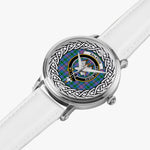 Ralston Scottish Clan Tartan Crest Badge Silver Automatic Watch Size 46mm
