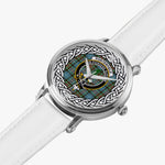 Porterfield Scottish Clan Tartan Crest Badge Silver Automatic Watch Size 46mm