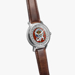 Maxwell Scottish Clan Tartan Crest Badge Silver Automatic Watch Size 46mm