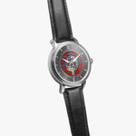 Clan Sinclair Crest & Tartan Knot Sterling Silver Unisex Automatic Watch (Silver) Size 46mm