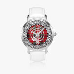 Ogilvy Scottish Clan Tartan Crest Badge Silver Automatic Watch Size 46mm