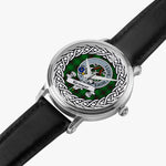 Kinnear Scottish Clan Tartan Crest Badge Silver Automatic Watch Size 46mm