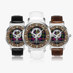 Scottish MacLennan Celtic Circle Silver Automatic Watch Size 46mm