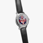 MacLachlan Scottish Clan Tartan Crest Badge Old Silver Automatic Watch Size 46mm