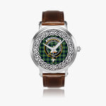 Scottish Blackadder Clan Tartan Crest Badge Silver Automatic Watch Size 46mm