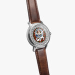 Boyd Scottish Clan Tartan Crest Badge Silver Automatic Watch Size 46mm