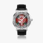 Niven Scottish Clan Tartan Crest Badge Silver Automatic Watch Size 46mm