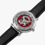 MacGill Scottish Clan Tartan Crest Badge Silver Automatic Watch Size 46mm