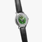 Galloway Scottish Clan Tartan Crest Badge Silver Automatic Watch Size 46mm