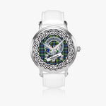 Watson Scottish Clan Tartan Crest Badge Silver Automatic Watch Size 46mm