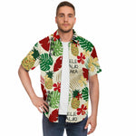 Men Hawaiian Shirt ALO-HO-HO-HA Hawaiian Tropical Holiday Hawaiian Men Short Sleeve Shirt