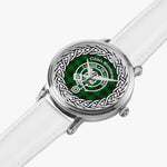 Scottish Kinnear Clan Tartan Crest Badge Silver Automatic Watch Size 46mm