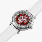 Scottish Rattray Clan Tartan Crest Badge Silver Automatic Watch Size 46mm