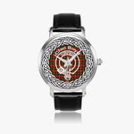 Scottish Boyd Clan Tartan Crest Badge Silver Automatic Watch Size 46mm